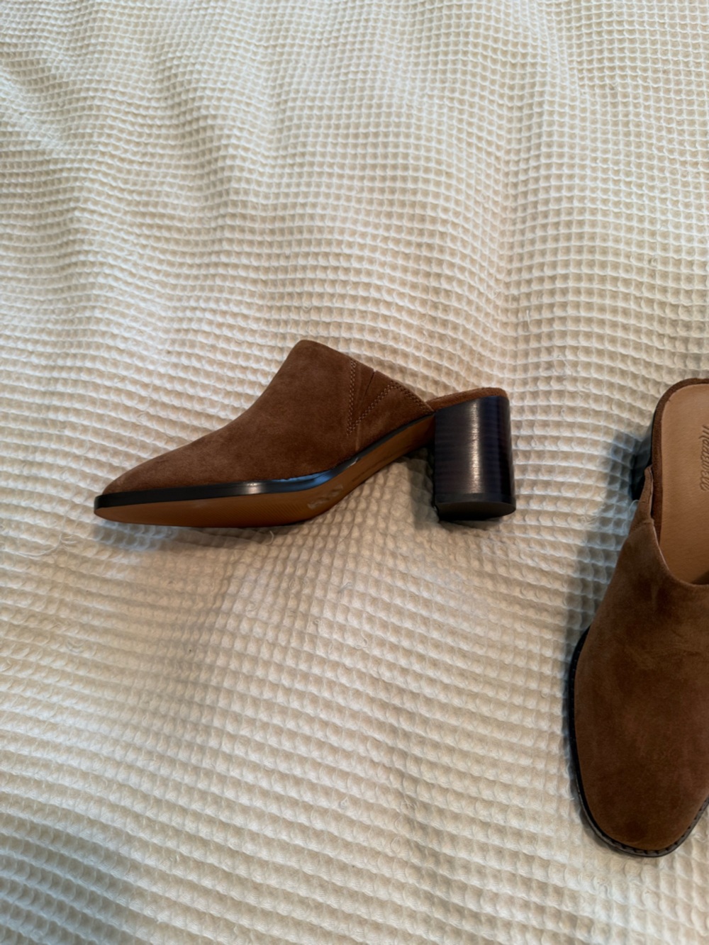 Madewell Brown Suede Mule Clogs - Picture 2 of 3